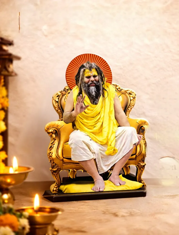 Premanand ji Cutout MDF Wall Cardboard Handcrafted for Home Office & Temple Decor