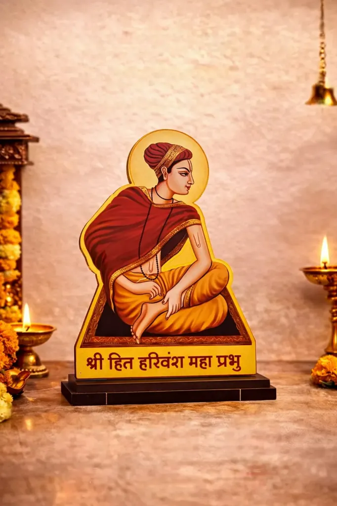 Shri Hit Harivansh Mahaprabhu Ji Cutout MDF Wall Cardboard Handcrafted for Home Office & Temple Decor