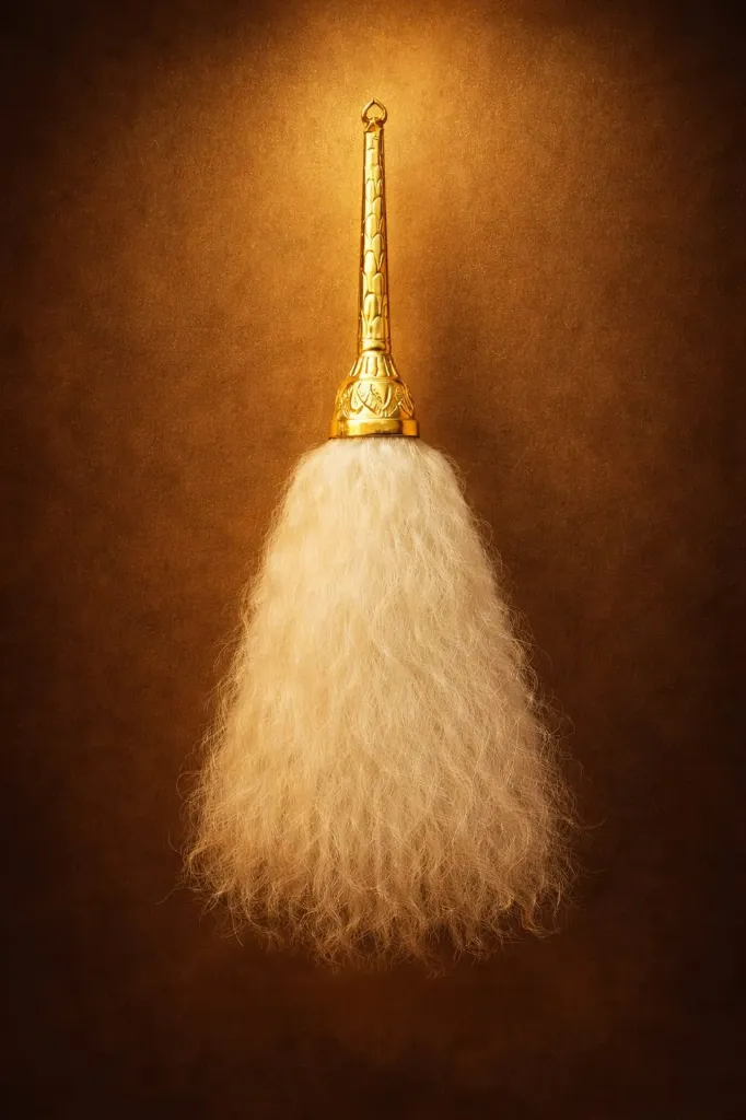 Metal Chawar for Thakur Seva Shri Ji Seva Home Temple and Gurudwara Pooja Chawar/Chavar/ Chawar Sahib for Mandir Shri Ji Seva and Gurudwara Seva