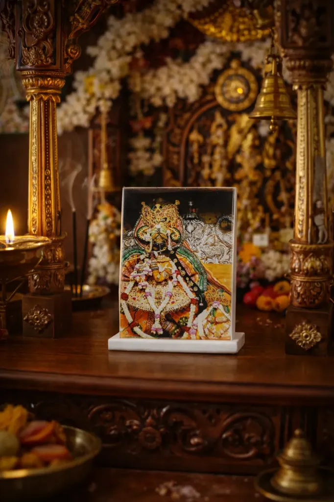 Radhavallabh Lal photo frame | Small Chitrapat | Car Dashboard
