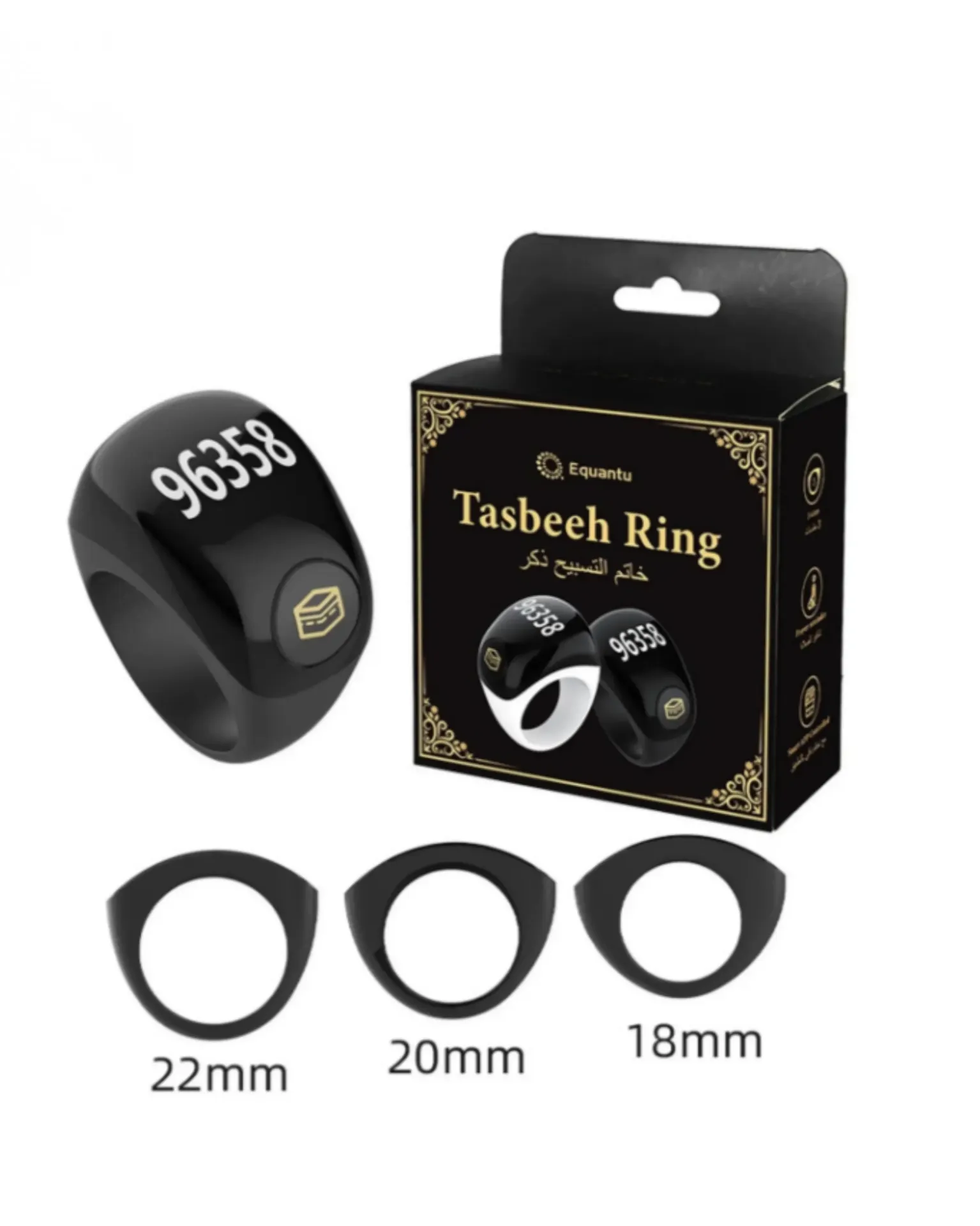Naam Japa Rechargeable Digital Counter – Equantu QB809 Zikr Ring Finger Counter