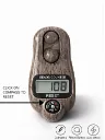 Digital Beads Counter with LCD Display, Dual Cushioned Clicker Buttons, Built-in Compass, Woodgrain Ergonomic Design for Meditation